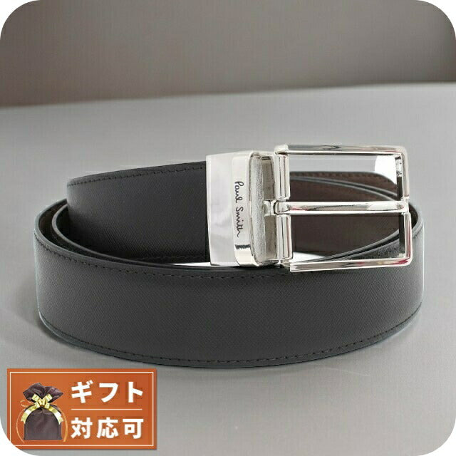 ポールスミス PAUL SMITH ベルト M1A-4437-CCUT-78 メンズ ブラック ブラウン シルバー WQ00048796