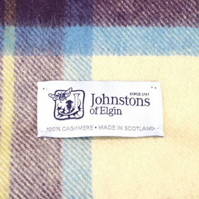 ジョンストンズ JOHNSTONS マフラー チェック柄 WA000057KU0010 メンズ レディース レッド ベージュ マルチカラー WQ00049135
