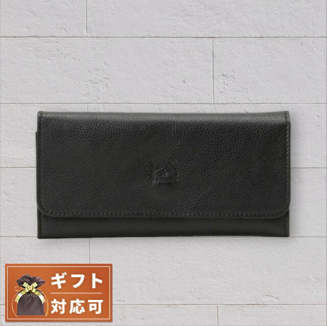 イルビゾンテ IL BISONTE 長財布 レディース メンズ ブラック IL BISONTE イルビゾンテ 長財布 小銭入れ付き メンズ