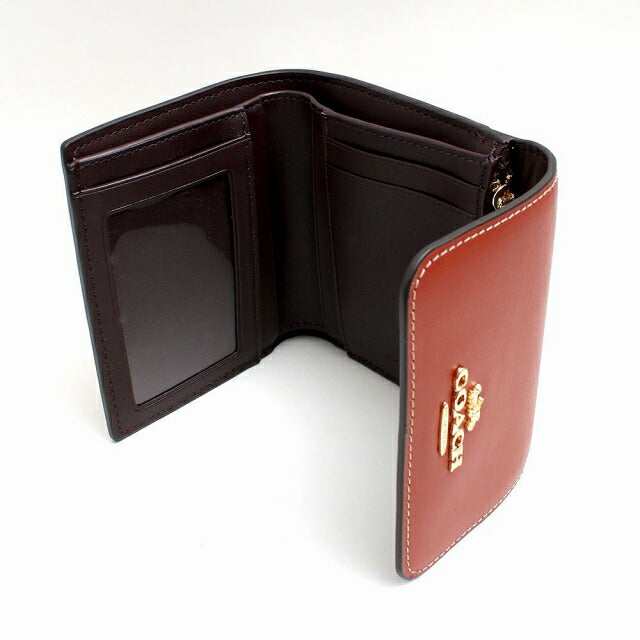コーチ COACH 三つ折り財布 CF369-IMS4L レディース シグネチャー SIGNATURE カーキ/テラコッタ WQ00050533