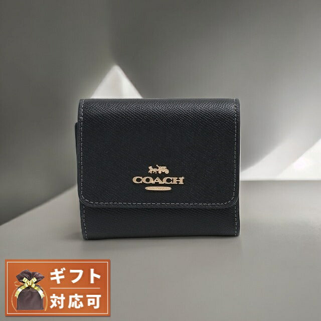 コーチ COACH 三つ折り財布 CF427-IMBLK レディース グラファイト/ブラック ブラック WQ00050535
