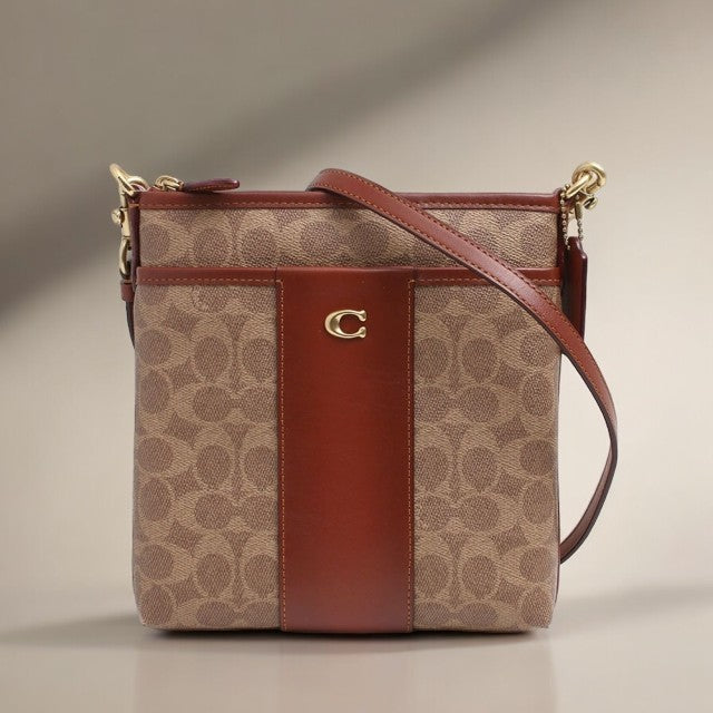 コーチ COACH ショルダーバッグ CC533-B4NQ4 レディース シグネチャー SIGNATURE タン/ラスト ブラウン WQ00050596