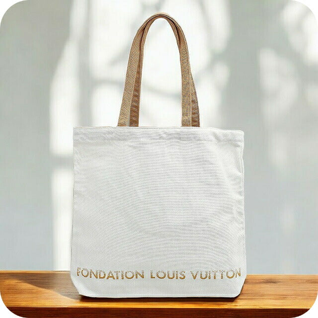 フォンダシオンルイヴィトン FONDATION LOUIS VUITTON ルイヴィトン美術館限定モデル トートバッグ LV-FDT-BE ホワイト ベージュ WQ00050693