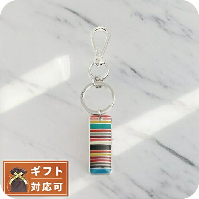 ポールスミス PAUL SMITH キーリング M1A-KEYR-MSTAG-92 メンズ シルバー マルチカラー WQ00051016