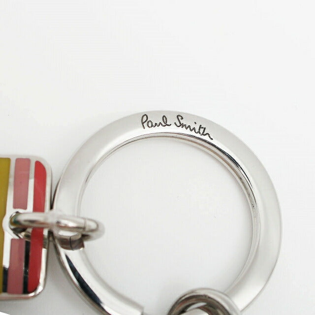 ポールスミス PAUL SMITH キーリング M1A-KEYR-MSTAG-92 メンズ シルバー マルチカラー WQ00051016