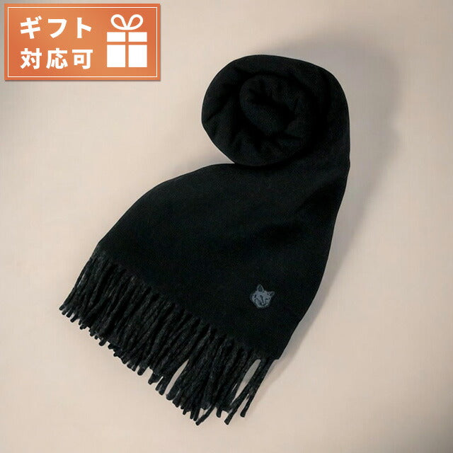 メゾンキツネ MAISON KITSUNE マフラー ストール LW06201WA0018-O190 メンズ レディース BLACK CHARCOAL WQ00051459