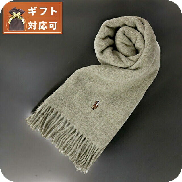ポロラルフローレン POLO RALPH LAUREN マフラー PC1047-236 カラー刺繍ロゴ Oatmeal Heather マフラー WQ00051463