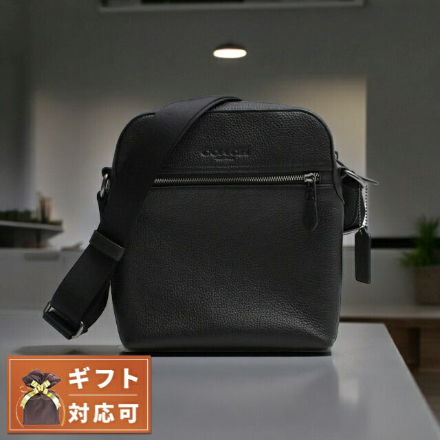コーチ COACH ショルダーバッグ 4011-QB-BK 鞄 レザー メンズ ブラック WQ00051800