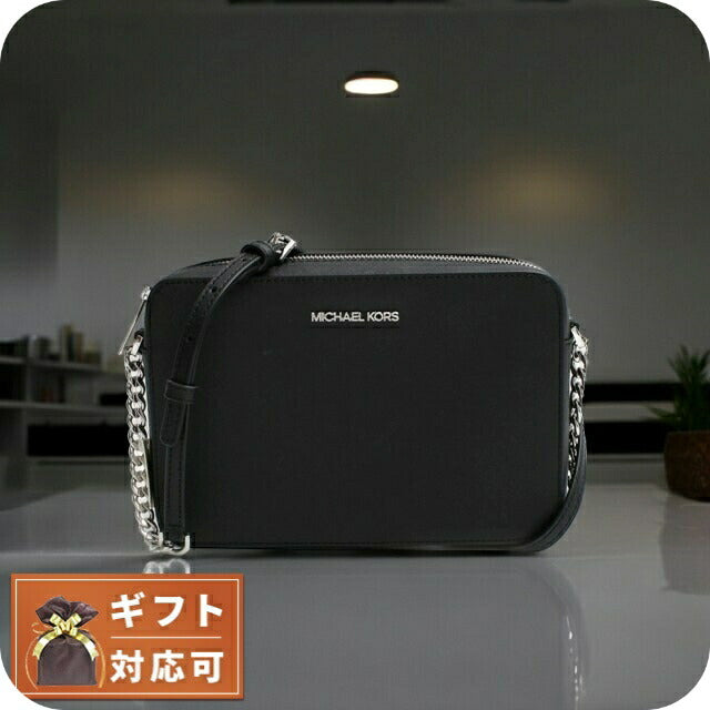 マイケルコース MICHAEL KORS JET SET ITEM LG EW CROSSBODY ショルダーバッグ 35F8STTC9L-BLACK レディース ブラック WQ00051816