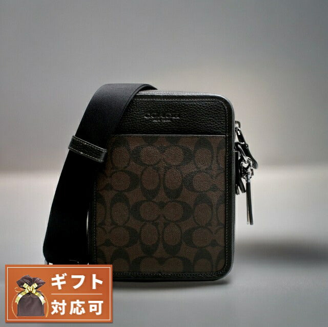 コーチ COACH ショルダーバッグ CC009-QBAE4 メンズ シグネチャーサリバン クロスボディ CC009 QBAE4 マホガニー ブラック WQ00052048