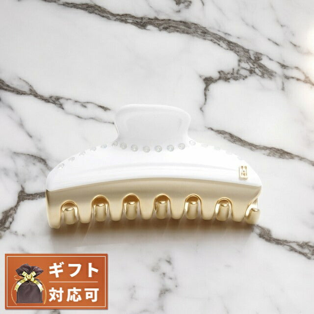 ALEXANDRE DE PARIS ヘアクリップ ホワイト/ゴールド アレクサンドルドゥパリ ALEXANDRE DE PARIS ヘアクリップ ICCM