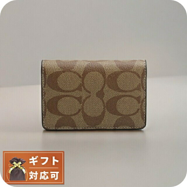 コーチ COACH カードケース CJ753-QBKHA レディース メンズ カーキ 小物 財布 ポーチ ケース 名刺入れ WQ00052136