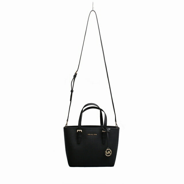 マイケルコース MICHAEL KORS JET SET TRAVEL XS CRYAL CNV TZ TOTE LEATHER ショルダーバッグ 35T9GTVT0L-BLACK レディース WQ00052143