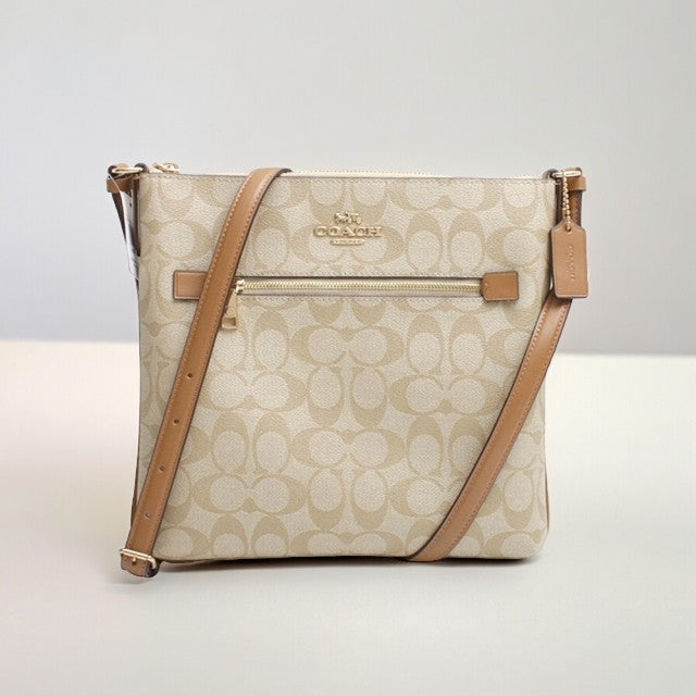 コーチ COACH SIG ROWAN FILE BAG ショルダーバッグ C1554-IMNLJ レディース カーキライトサドル WQ00052290