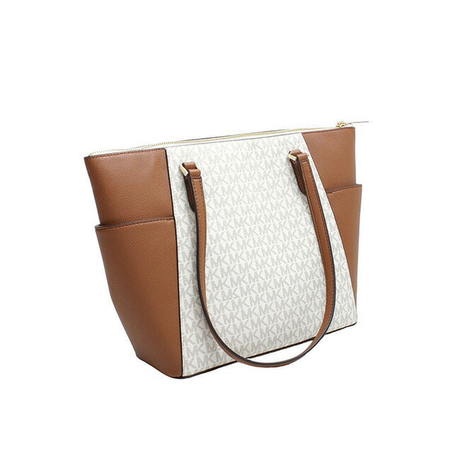 マイケルコース MICHAEL KORS CHARLOTTE LG TZ TOTE トートバッグ 35T0GCFT3B-VANILLA レディース バニラ ブラウン WQ00052328