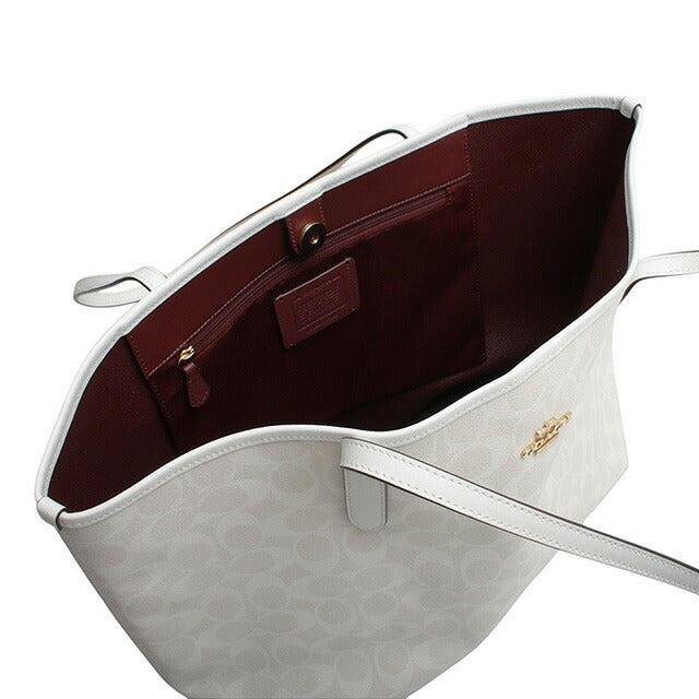 コーチ COACH CITY TOTE IN SIGNATURE CANVAS トートバッグ 5696-IMRFF レディース ホワイト WQ00052634
