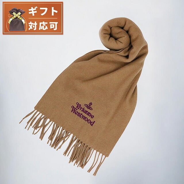ヴィヴィアンウエストウッド VIVIENNE WESTWOOD マフラー 24-W00Q7-C407 レディース メンズ キャメル マフラー WQ00052968