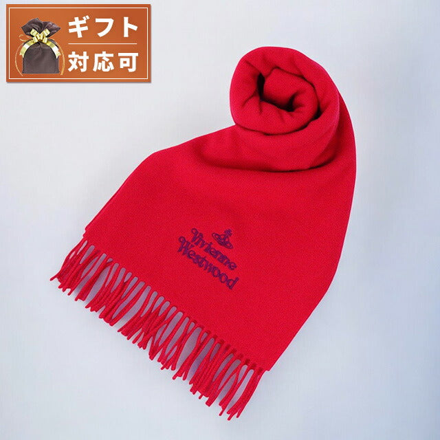 ヴィヴィアンウエストウッド VIVIENNE WESTWOOD マフラー 24-W00Q7-H401 レディース メンズ レッド マフラー WQ00052972