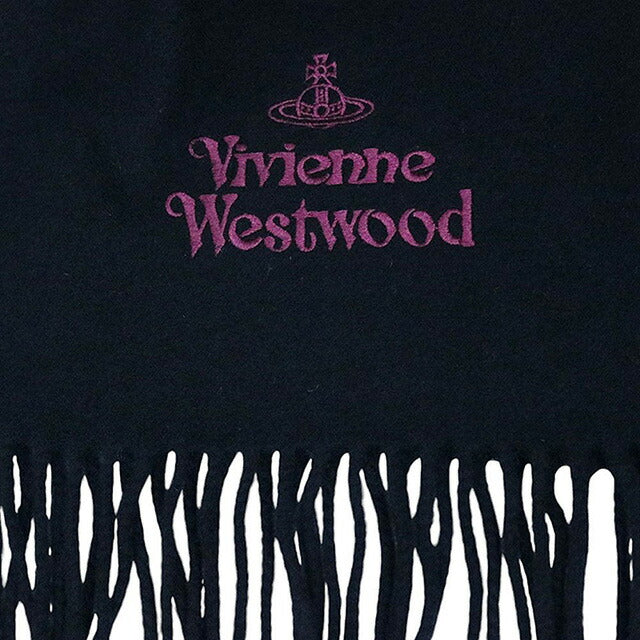 ヴィヴィアンウエストウッド VIVIENNE WESTWOOD マフラー 24-W00Q7-N401 レディース メンズ ブラック マフラー WQ00052976