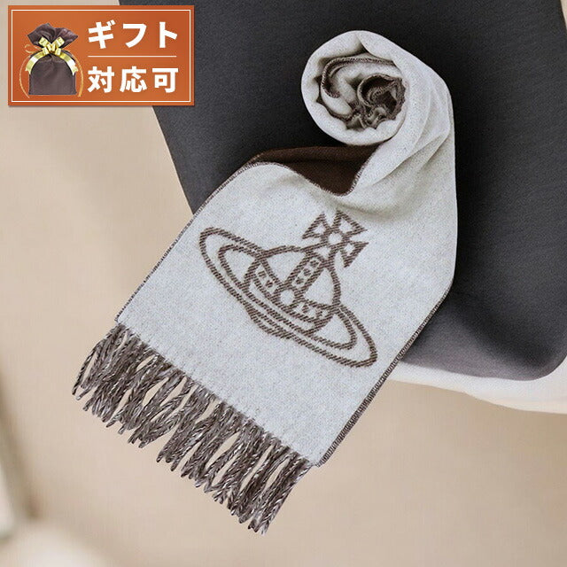 ヴィヴィアンウエストウッド VIVIENNE WESTWOOD マフラー 24-W00ZH-A405 レディース メンズ ビッグオーブロゴ オフホワイト マフラー WQ00052978