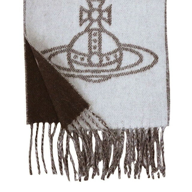 ヴィヴィアンウエストウッド VIVIENNE WESTWOOD マフラー 24-W00ZH-A405 レディース メンズ ビッグオーブロゴ オフホワイト マフラー WQ00052978