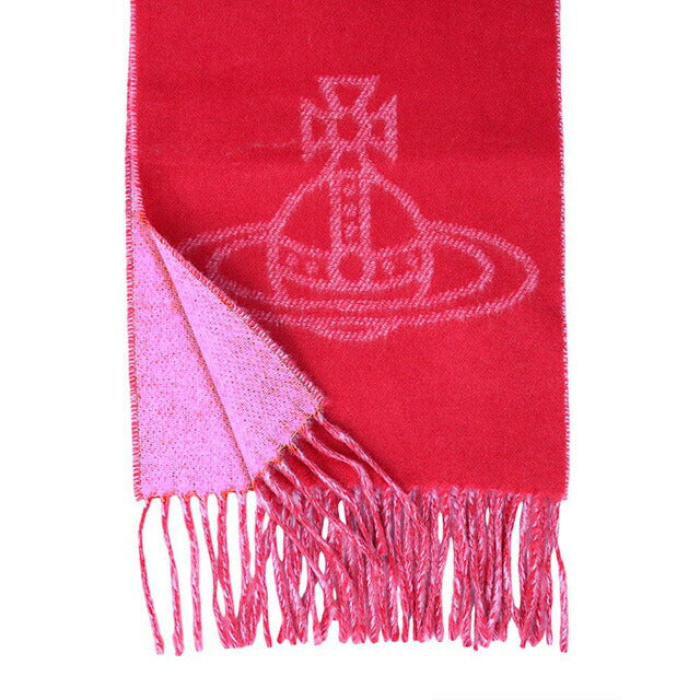 ヴィヴィアンウエストウッド VIVIENNE WESTWOOD マフラー 24-W00ZH-H401 レディース メンズ ビッグオーブロゴ レッド マフラー WQ00052980