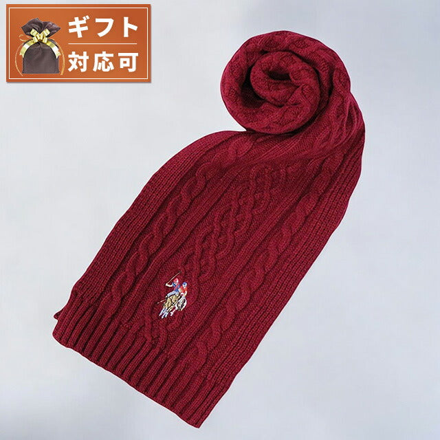 ユーエスポロ アッスン U.S.POLO ASSN マフラー 447166-RED レディース メンズ レッド マフラー WQ00052992