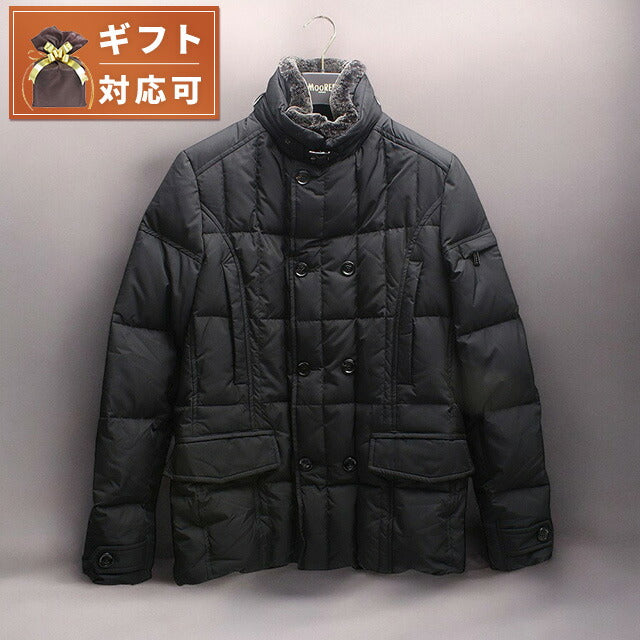 ムーレー MOORER SIRO-KM ダウンジャケット アウター MOUGI200310-SIRO-NERO-44 メンズ ブラック ダウンジャケット WQ00053161