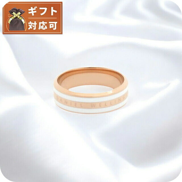 ダニエルウェリントン DANIEL WELLINGTON Emalie Ring Satin White RG 54 リング アクセサリー 指輪 DW00400042 レディース メンズ ローズゴールド ホワイト WQ00053801