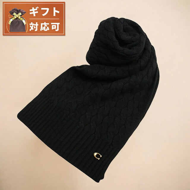 コーチ COACH マフラー ストール CO100294-001 レディース メンズ ブラック マフラー WQ00053954