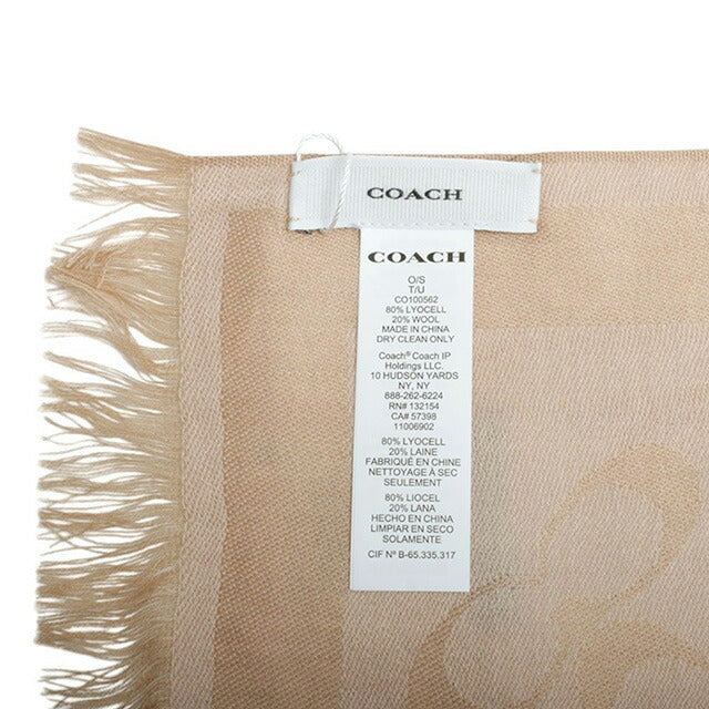 コーチ COACH マフラー ストール CO100562-262 レディース メンズ キャメル マフラー WQ00053957