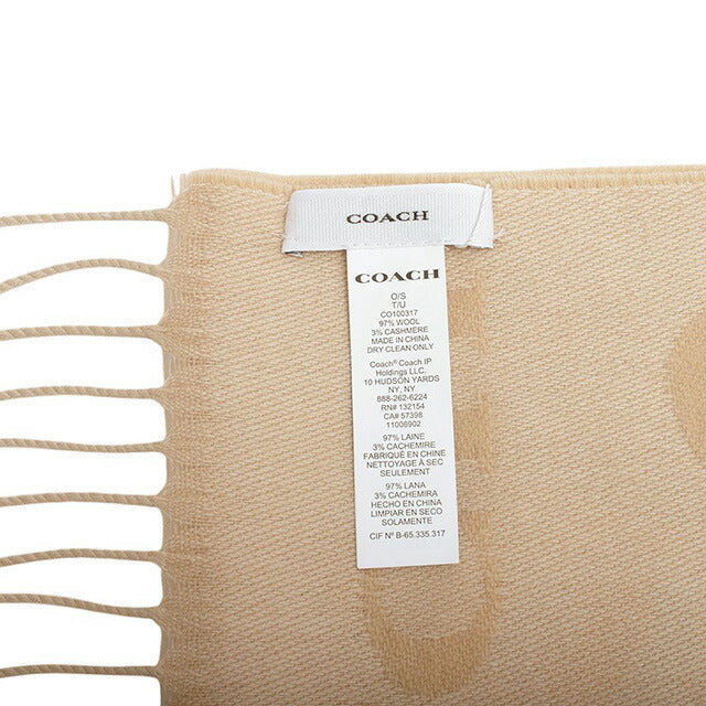 コーチ COACH マフラー ストール CO100317-262 レディース メンズ キャメル マフラー WQ00053961