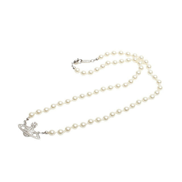 ヴィヴィアンウエストウッド VIVIENNE WESTWOOD MAN. MINI BAS RELIEF PEARL ネックレス 63010100-02P104 レディース シルバー WQ00054315