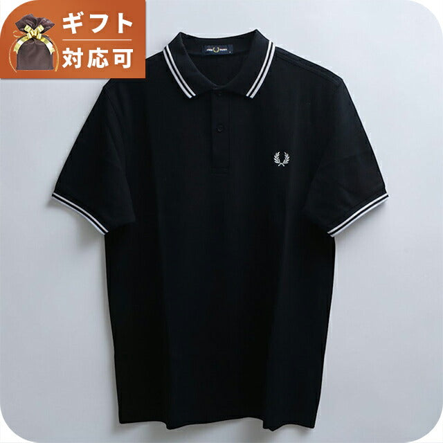 FRED PERRY ポロシャツ M3600 ブラック サイズM FRED PERRY（フレッドペリー） ポロシャツ 半袖 メンズ ツイン