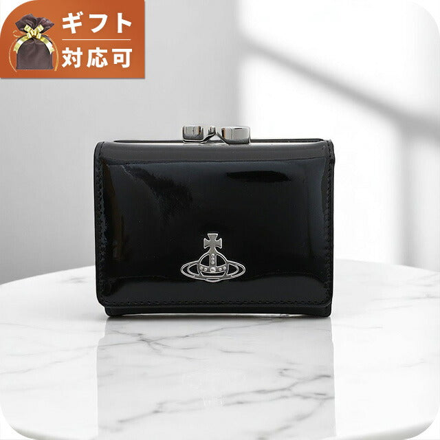 ヴィヴィアンウエストウッド VIVIENNE WESTWOOD SMALL FRAME WALLET 3つ折り財布 5115002NW-L001O-N403 レディース ブラック WQ00055135