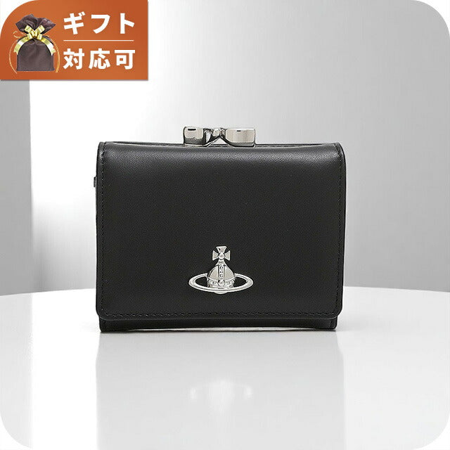 ヴィヴィアンウエストウッド VIVIENNE WESTWOOD SMALL FRAME WALLET 3つ折り財布 5115002MW-L008K-N403 レディース ブラック WQ00055137