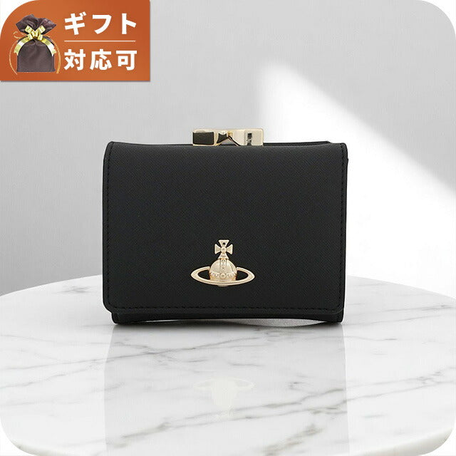 ヴィヴィアンウエストウッド VIVIENNE WESTWOOD SMALL FRAME WALLET 3つ折り財布 5115002MW-L001N-N402 レディース ブラック WQ00055138