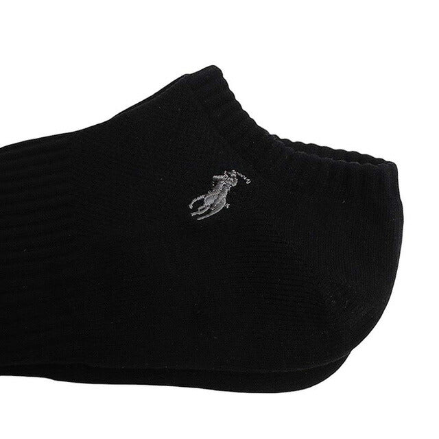 ポロラルフローレン POLO RALPH LAUREN ソックス 827063PK-BLACK メンズ ブラック 3個セット 靴下 WQ00055296