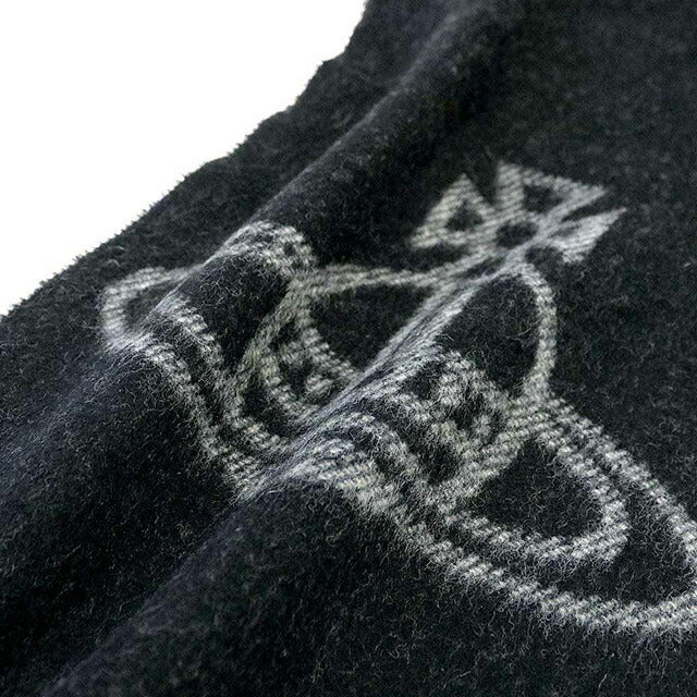 ヴィヴィアンウエストウッド VIVIENNE WESTWOOD マフラー 25-W00ZH-N402 レディース メンズ ビッグオーブロゴ ブラック マフラー WQ00055845