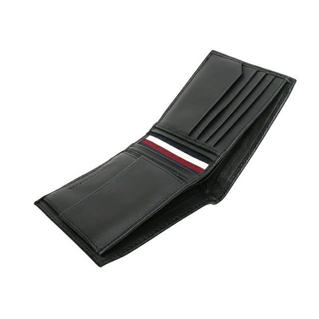 トミーヒルフィガー TOMMY HILFIGER TH PREMIUM CC & COIN 二つ折り財布 AM0AM12762BDS-BLACK メンズ WQ00057145