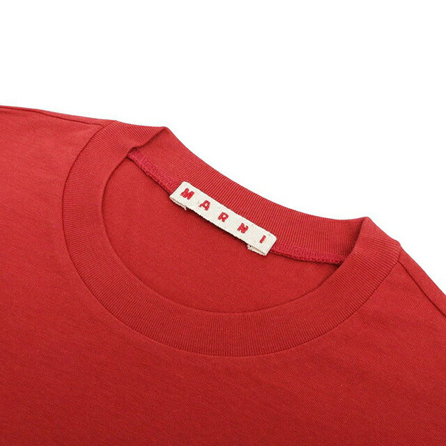 Marni MARNI T 恤徽标棉质圆领 T Marni 儿童 MT135U-M002MV-M00RF-0M435-14Y 女式红色 T 恤 WQ00057335
