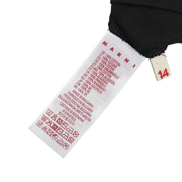 Marni MARNI T 恤徽标棉质圆领 T Marni 儿童 MT290F-M01601-M00RF-0M900-14Y 女式黑色 T 恤 WQ00057349