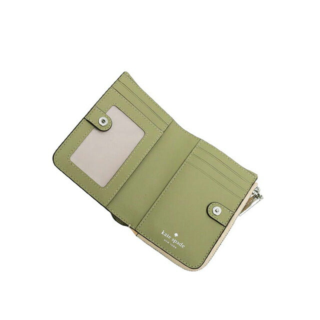 ケイトスペード KATE SPADE スモール Lジップ ウォレット 二つ折り財布 二折財布 kn764-700 レディース crisp peach ピンクベージュ カーキ WQ00057848