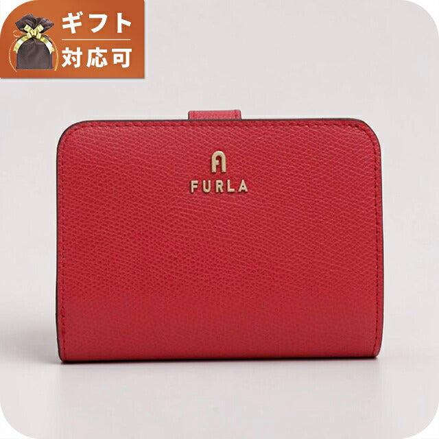 フルラ FURLA CAMELIA S COMPACT WALLETS 二つ折り財布 二折財布 wp00315-are000-4305s レディース レッド×ピンク WQ00057880