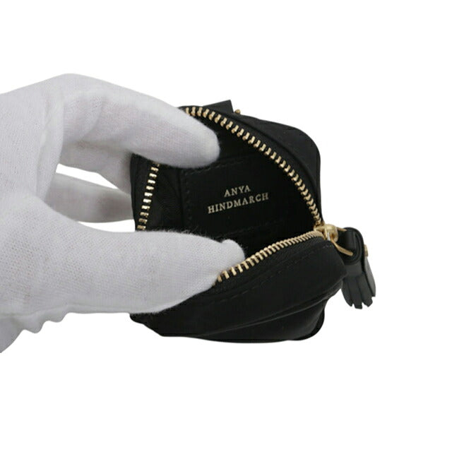 アニヤハインドマーチ ANYA HINDMARCH Eyes アイズ イヤホンポーチ イヤホンケース 193610 ユニセックス Black WQ00058211