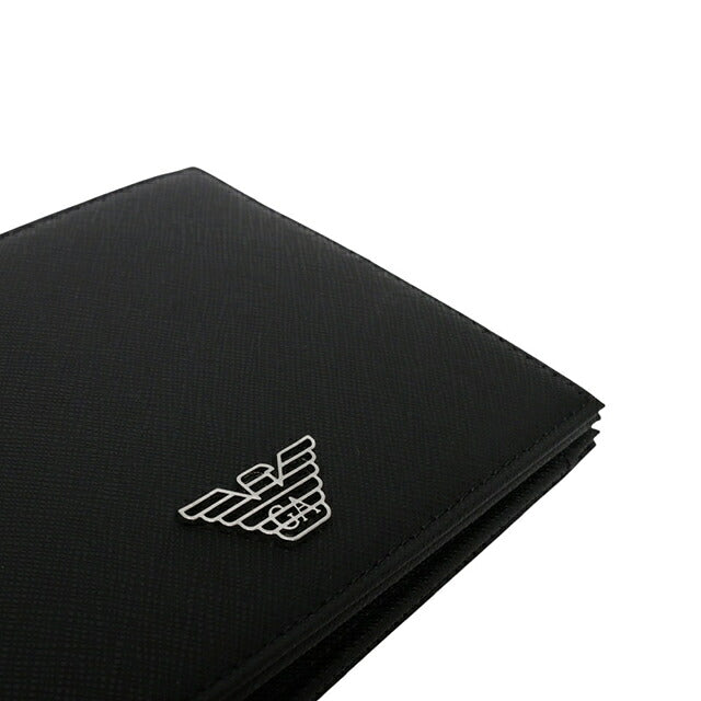 エンポリオ アルマーニ EMPORIO ARMANI 二つ折り財布 二折財布 y4r165-y138e-81072 メンズ BLACK WQ00058246
