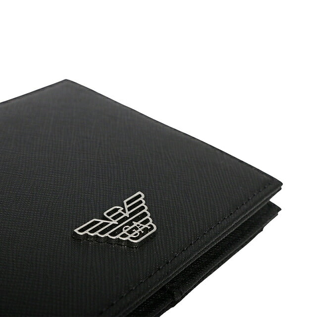 エンポリオ アルマーニ EMPORIO ARMANI マネークリップ式二つ折り財布 二折財布 y4r502-y138e-81072 メンズ BLACK WQ00058247
