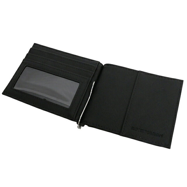 エンポリオ アルマーニ EMPORIO ARMANI マネークリップ式二つ折り財布 二折財布 y4r502-y138e-81072 メンズ BLACK WQ00058247