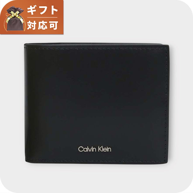 カルバンクライン CALVIN KLEIN RAISED EW BILLFOLD WITH COIN 二つ折り財布 二折財布 lv04d1163g-ub1 メンズ BLACK WQ00058281