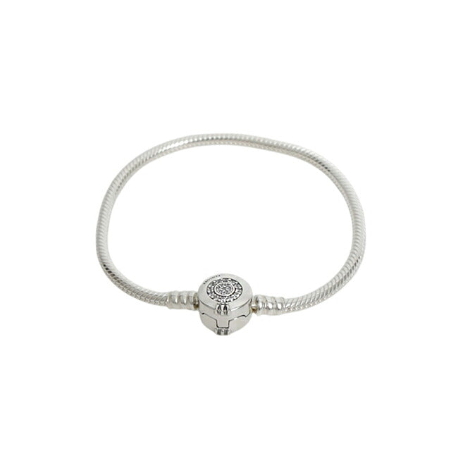 パンドラ PANDORA Moments Sparkling Crown O Snake Chain Braceletアクセサリーブレスレット 599046c01-17 レディースシルバー WQ00058316